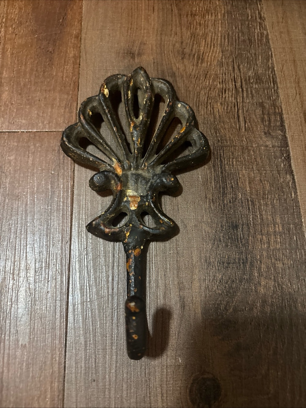 Vintage cast iron wall hook